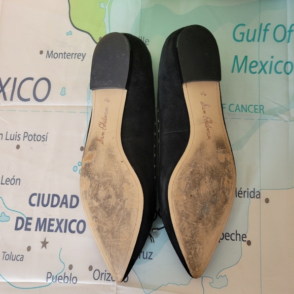Sam Edelman Black Studded Suede Flats Size 9.6 - Picture 7 of 8